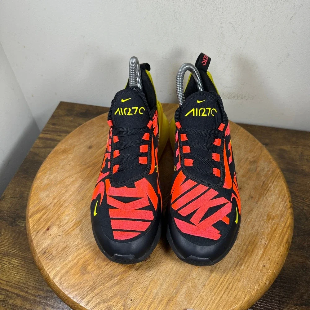 Nike Air Max 270 Black Bright Crimson Yellow AV4076-001 Womens 6.5 5Y